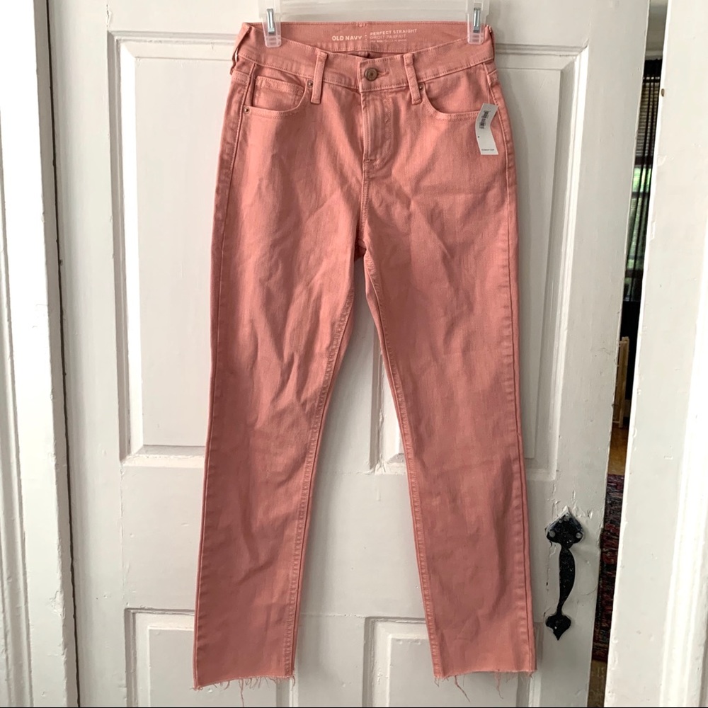☘️ 3/$30 New Old Navy Pink Jeans - Picture 2 of 5